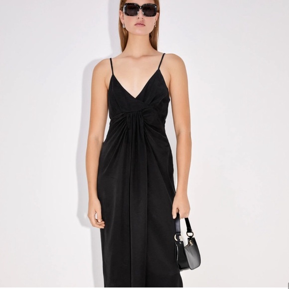 NWT Zara Draped Dress size Small - Picture 8 of 11